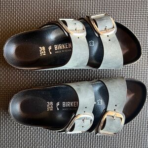 Birkenstock Arizona Big Buckle Sandals in Gray/Charcoal / EU 38 US 7-7.5